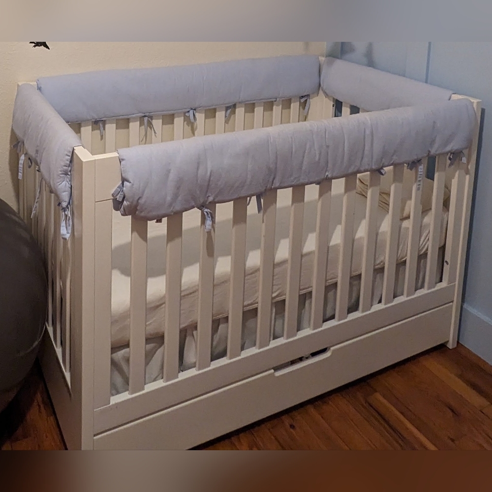 Crib Rail Covers- Light blue